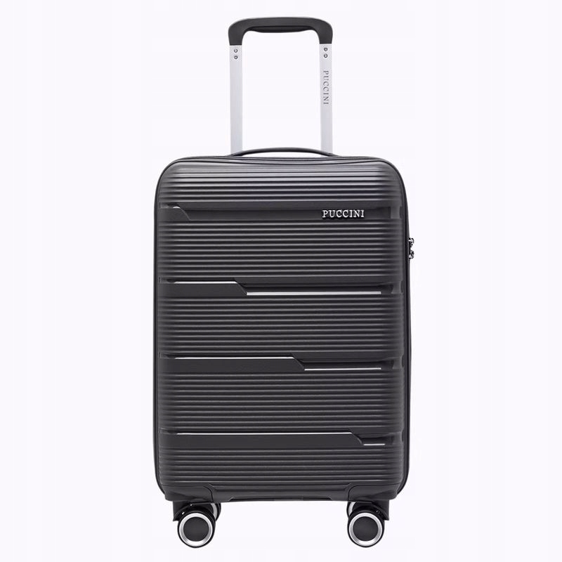 Walizka Kabinowa Polipropylen Puccini Casablanca PP023C-1 Czarna