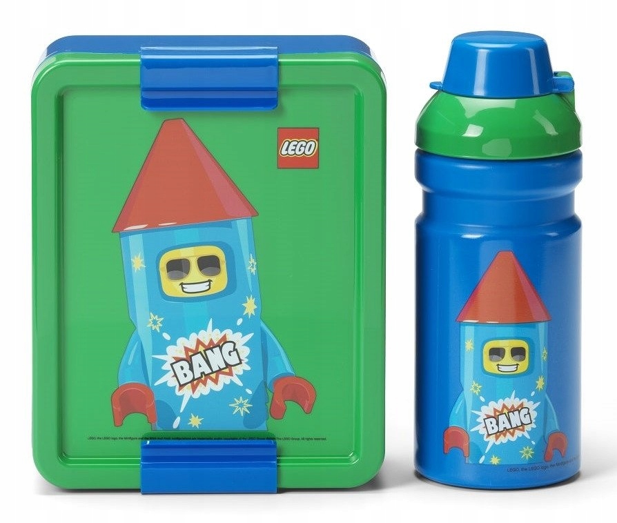 Lego Rocket svačinový set (láhev a box) modr...