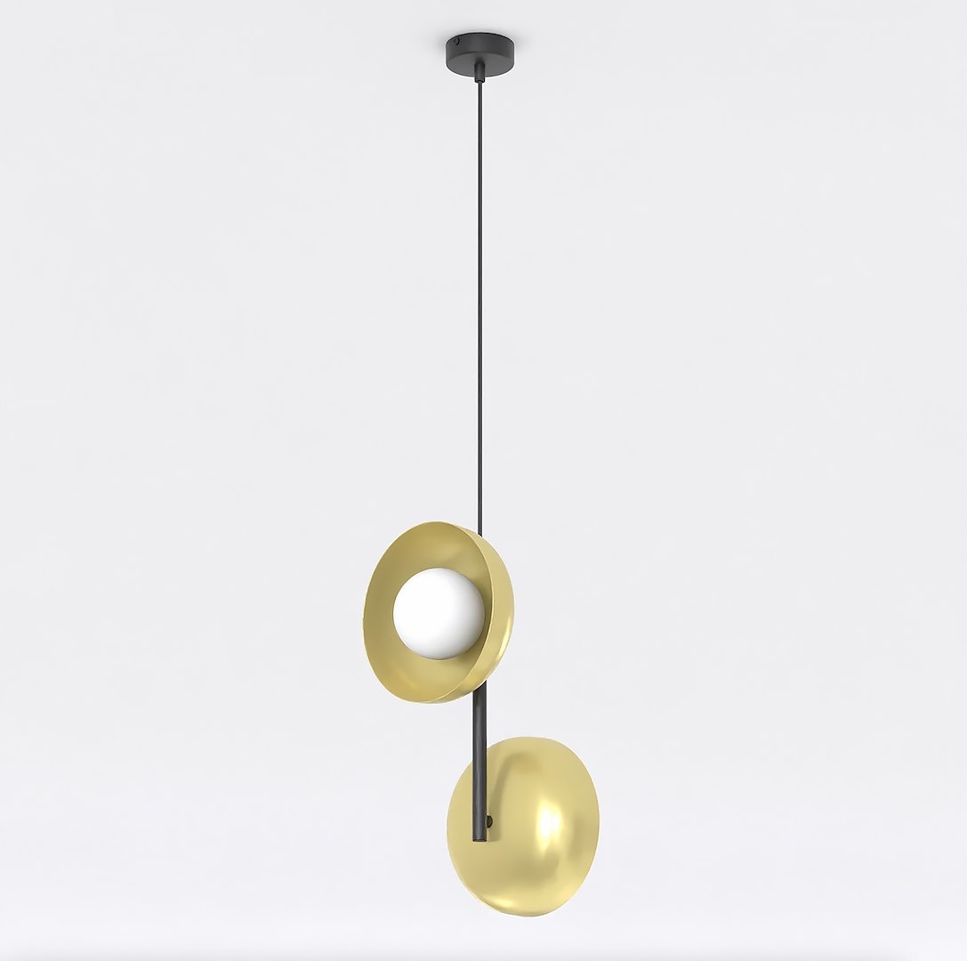 Závesná lampa Vanila 2 v zlatej farbe – moderný minimalizmus do interiéru