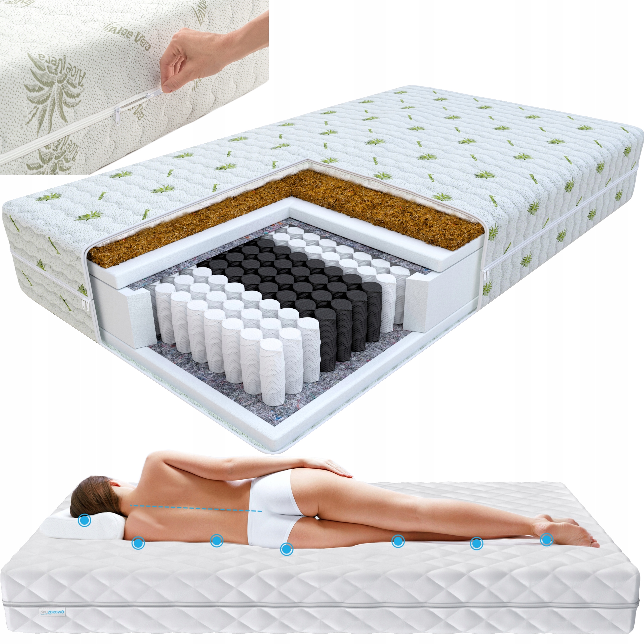 Premium Matrace 100 x 200 22 cm H4/H3 900 g/m2 středně tvrdá