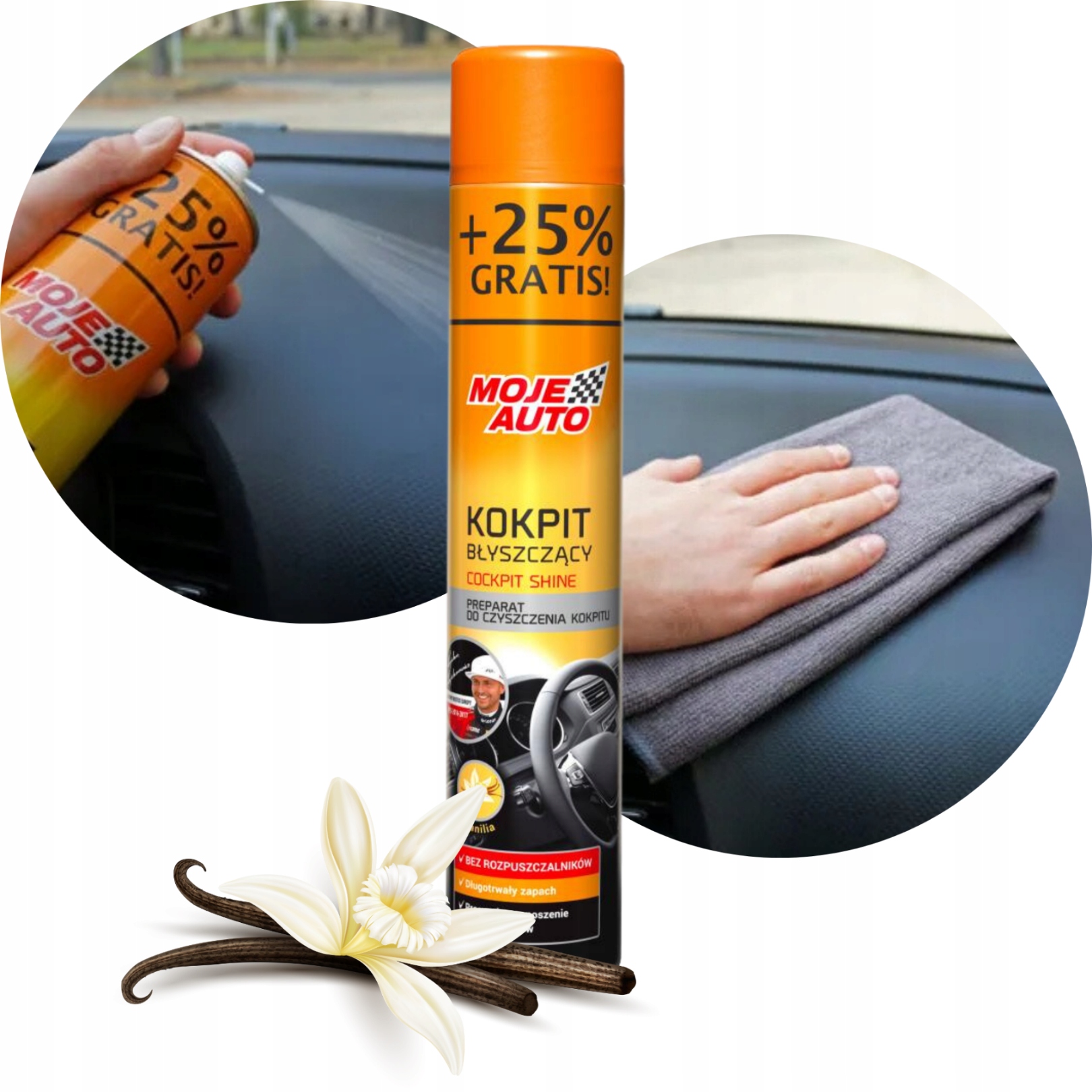 

Spray do kokpitu, nabłyszczający Amt 750ml wanilia