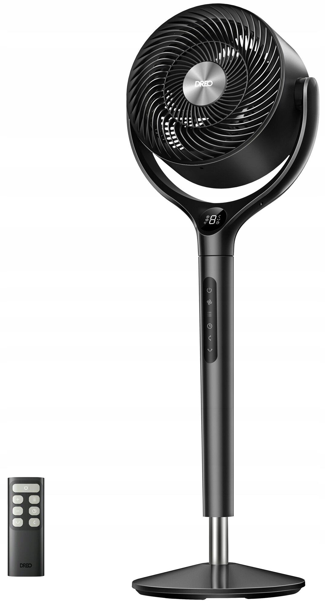 Dreo TurboPoly 362 tichý stojanový ventilátor s dálkovým ovládáním, 3D oscilace černý