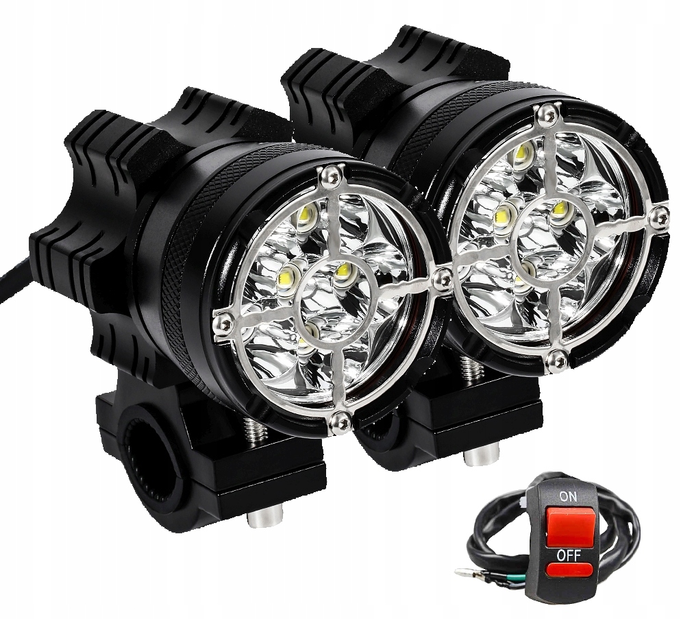 Halogenová Lampa Světlomet V6X 6 Led Cree 60W 2 Ks Spínač