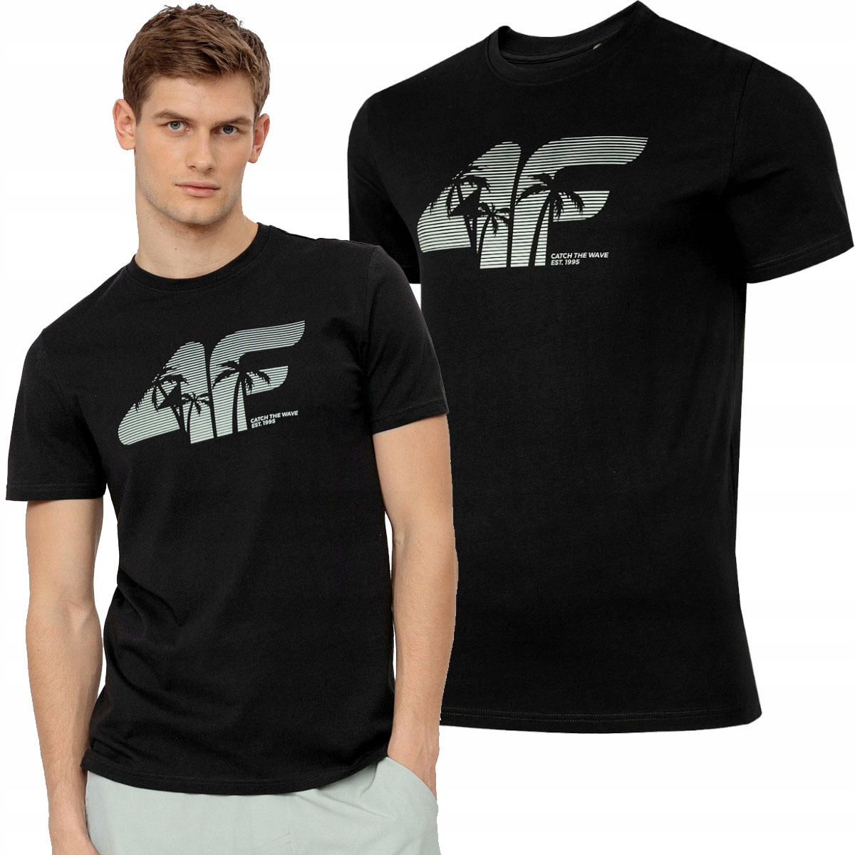 

Koszulka Męska 4F Bawełniana T-shirt TSM042-22 r.M