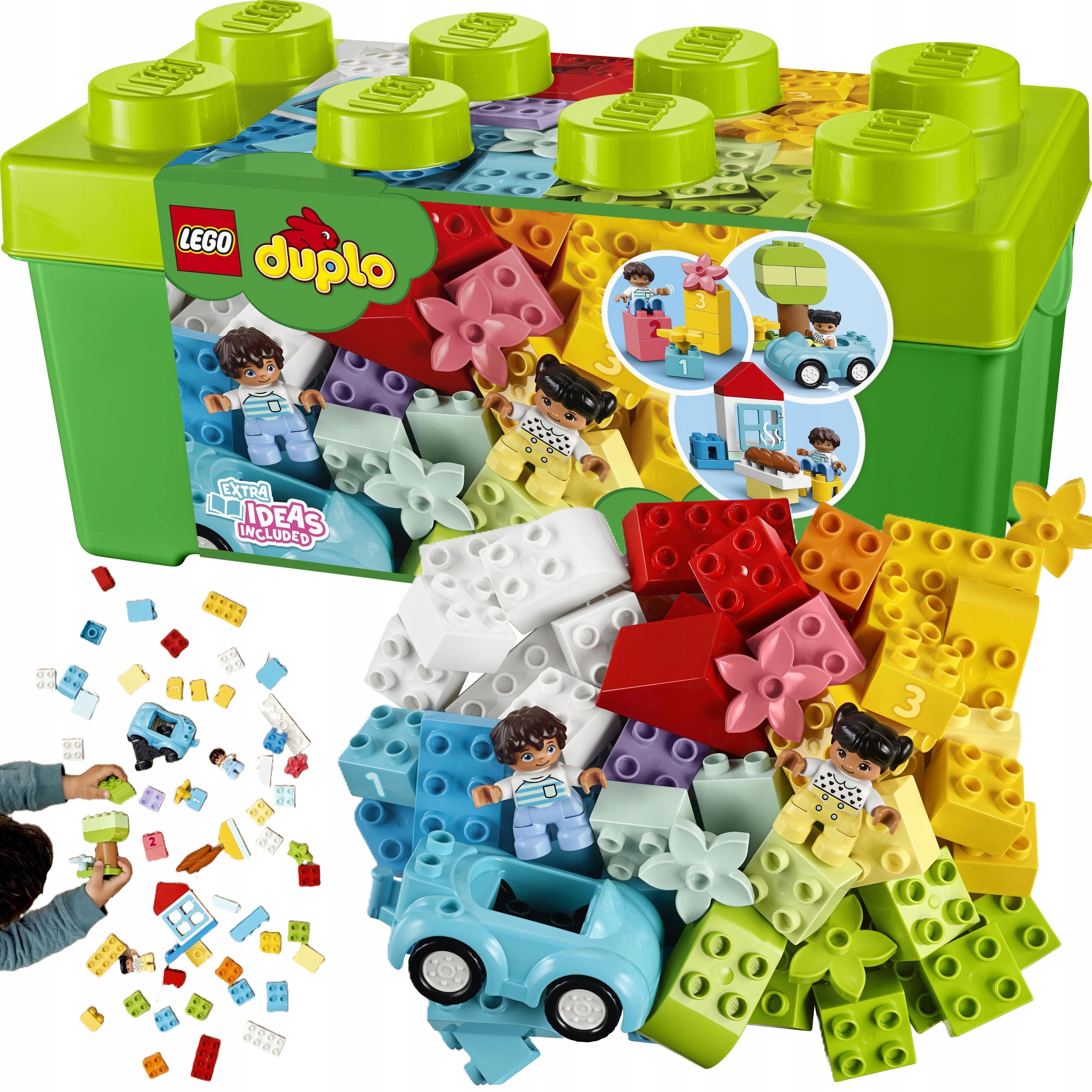 Lego Duplo Pudełko Z Klockami Średnie Pudełko Na Święta Mikołaj
