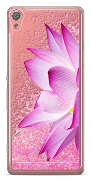 

etui płynny brokat lotos kwiat do Sony Xperia Xa