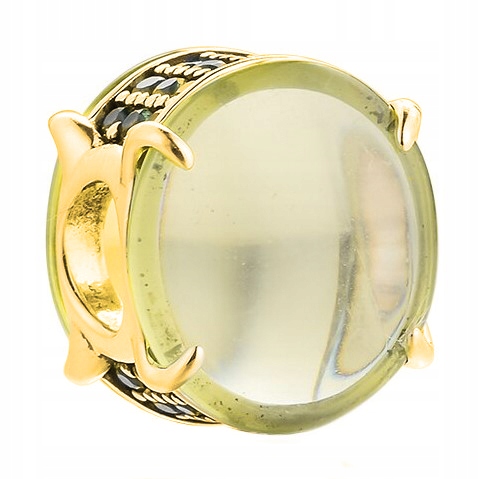 Zlatý přívěsek Zelený Kámen Zirkony stříbro 925