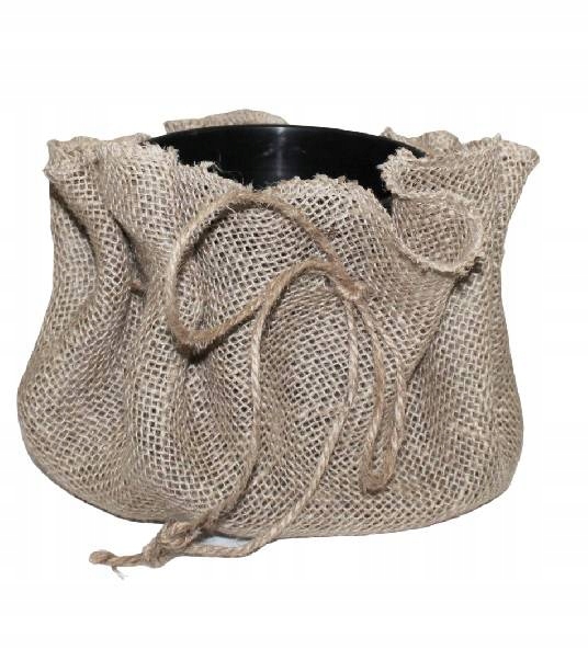 

Osłonka na kwiaty doniczkę z juty 42cm