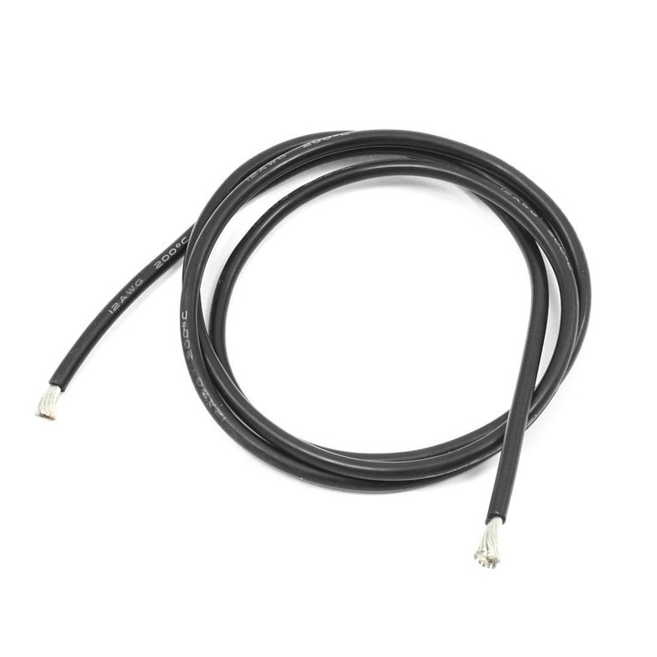 

Silikonowy przewód 12AWG 3,4mm2 1m Czarny