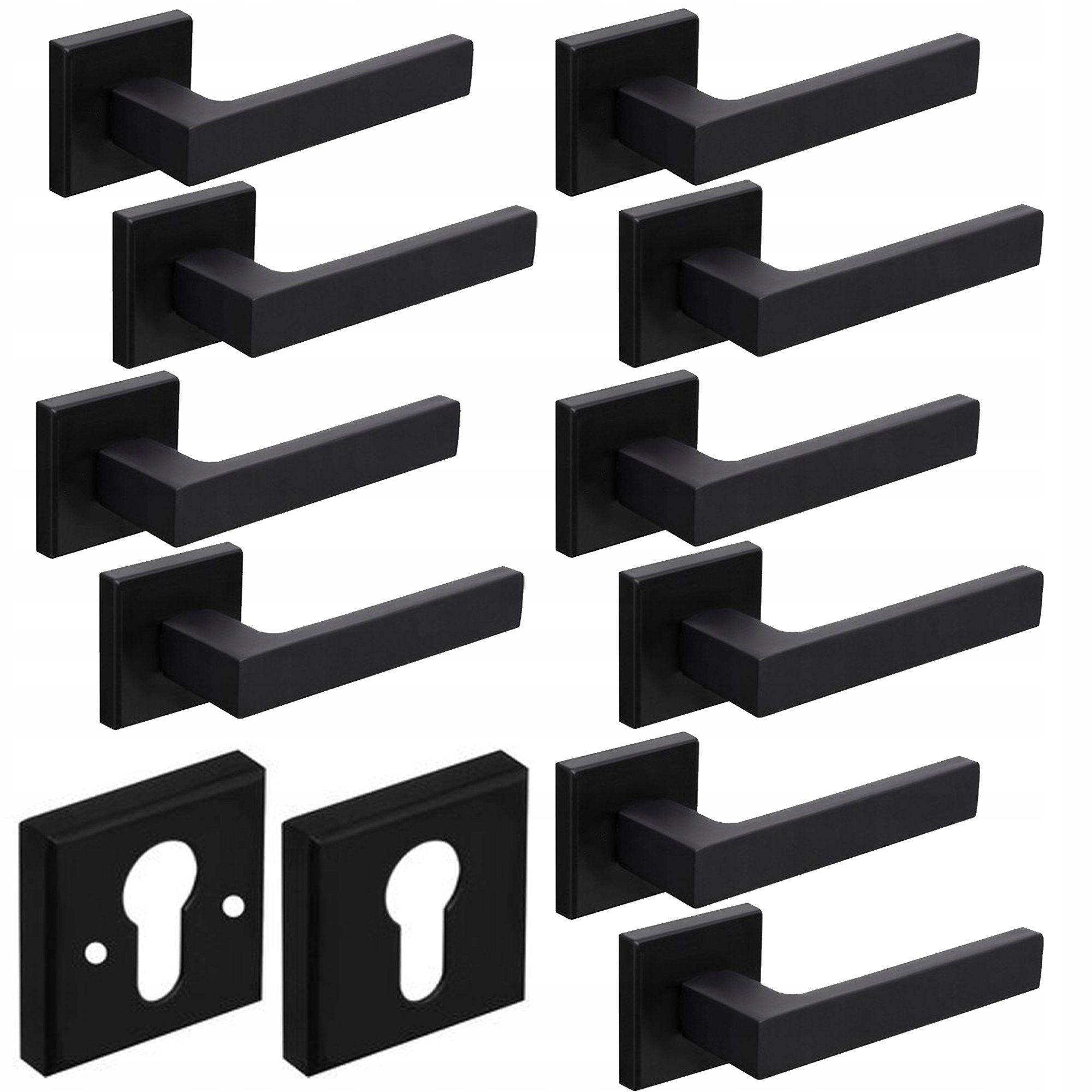 10x Dveřní Klika Na Štítku Rozeta Komplet Loft Set 10 Ks