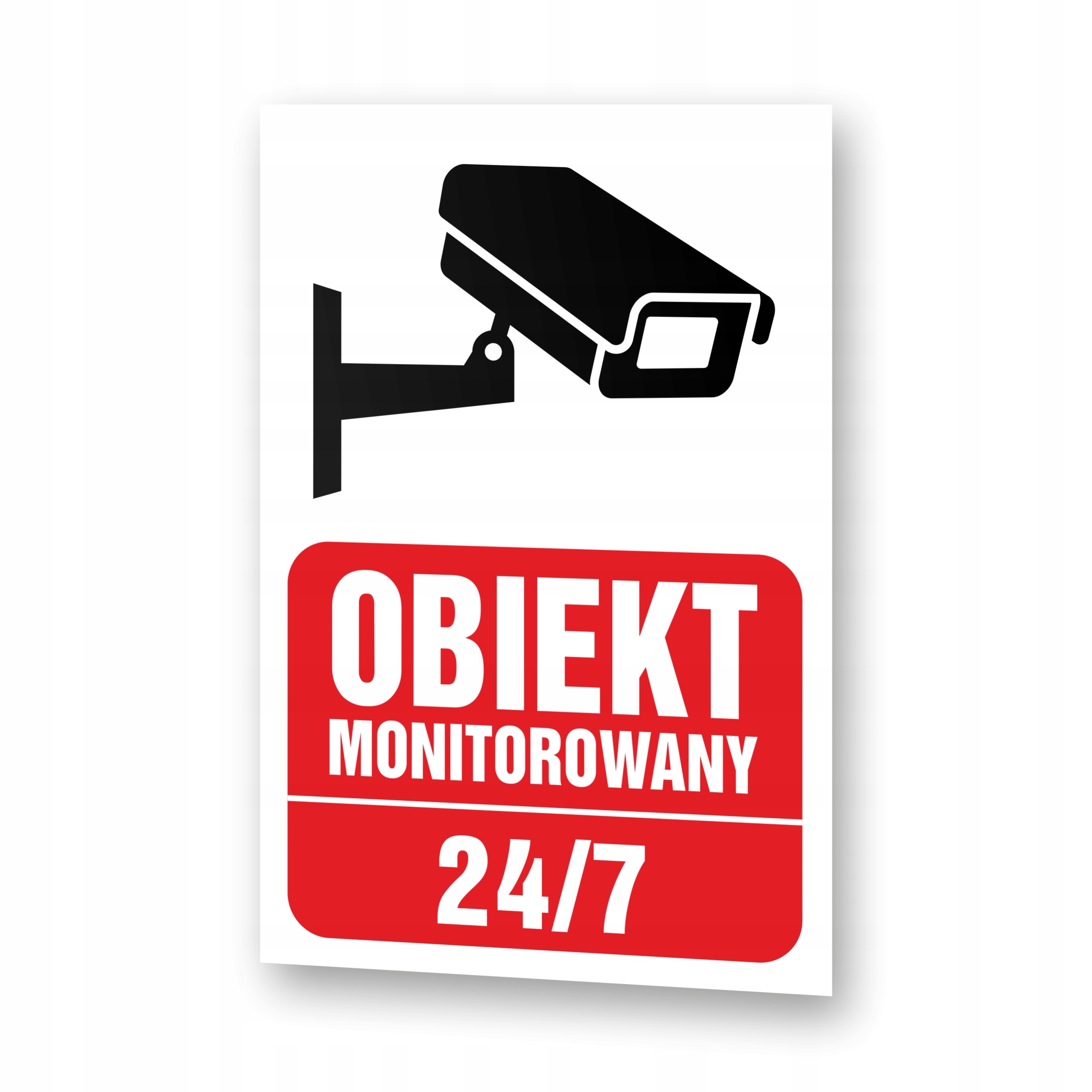 Tabliczka OBIEKT MONITOROANY 24/7 30x20 PCV 1mm TABLICA MONITORING