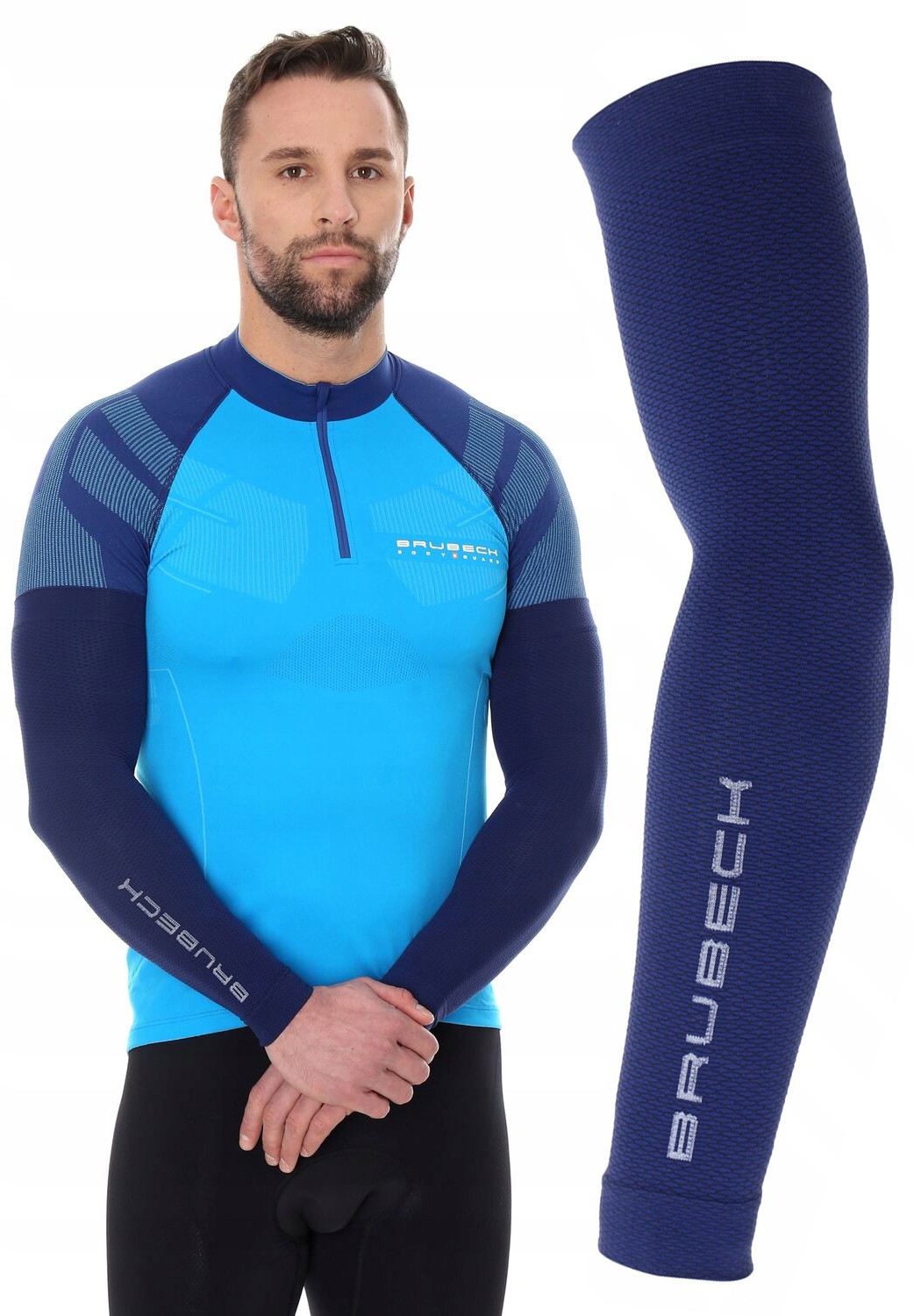 BRUBECK Rękawki ODDYCHAJĄCE dla biegaczy 3D L/XL