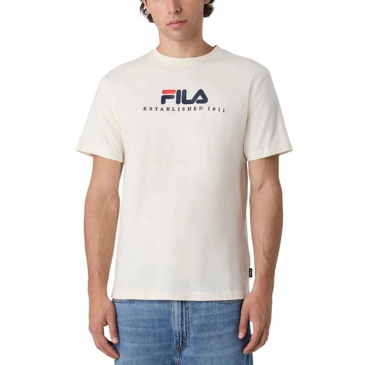 Fila pánské tričko Valsera Regular Logo tričko FAU0225.10010 XXL krémové