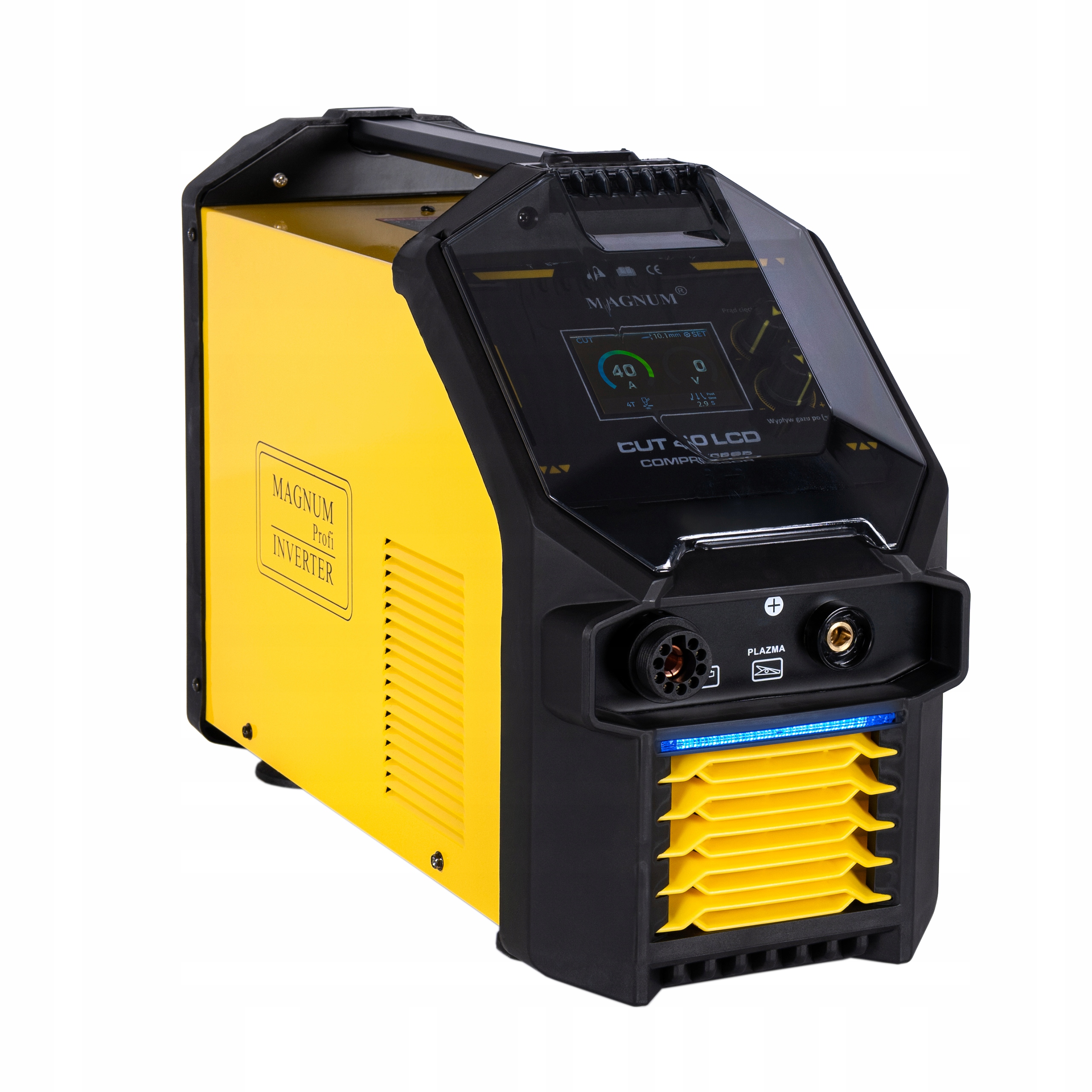 PRZECINARKA PLAZMOWA MAGNUM WBUDOWANY KOMPRESOR CUT 40 LCD 230V 40A S45