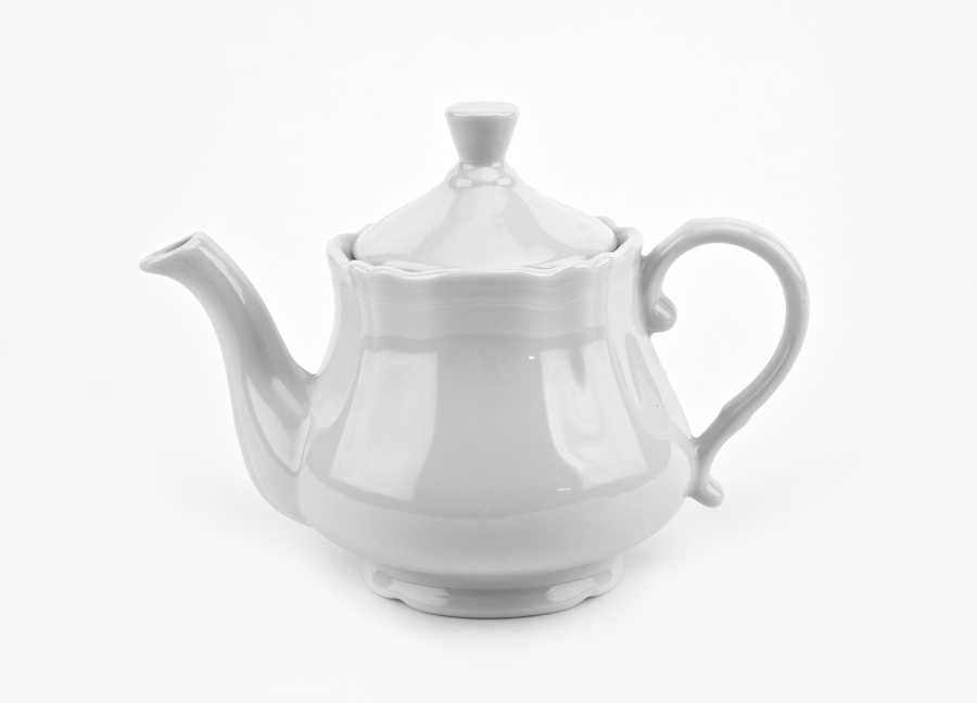 Imbryk do herbaty 0.5L Castel White biały elegancki prezent dla Babci