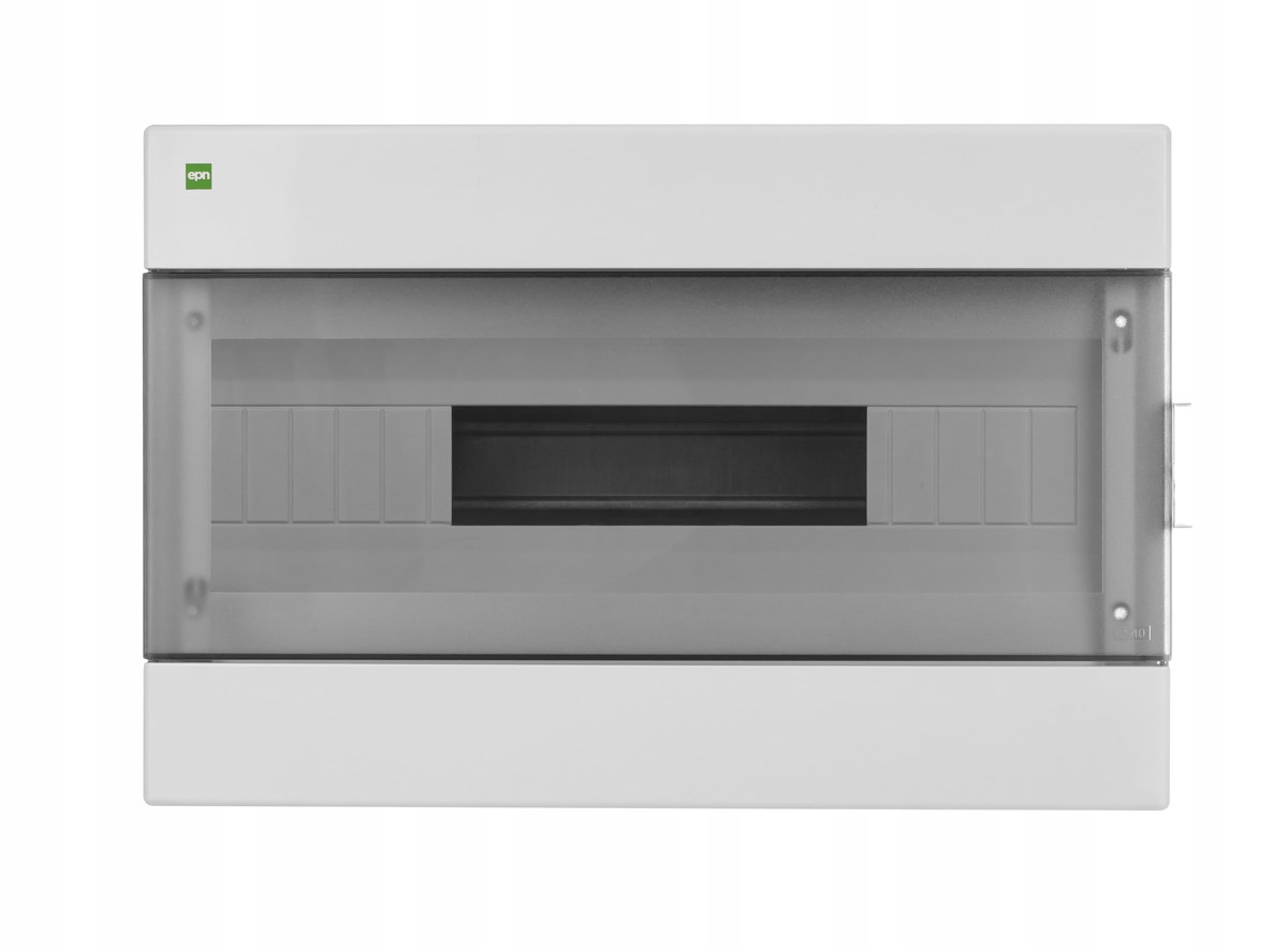 Nástěnný rozvaděč Areo IP40 1X18 Bílý, kouřové dveře