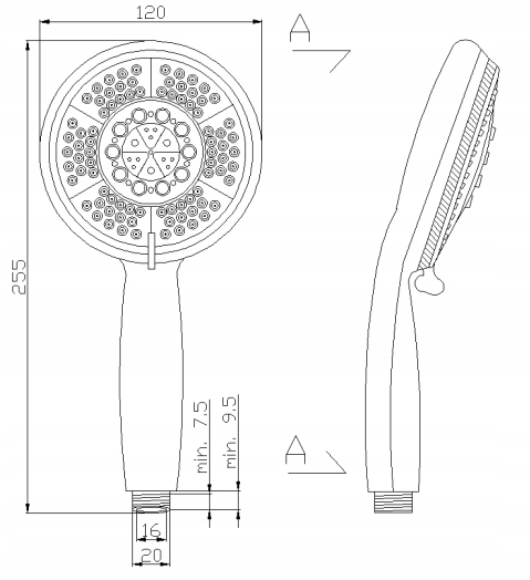 INVENA SŁUCHAWKA NATRYSKOWA STILLA CHROM Kod producenta AS58001