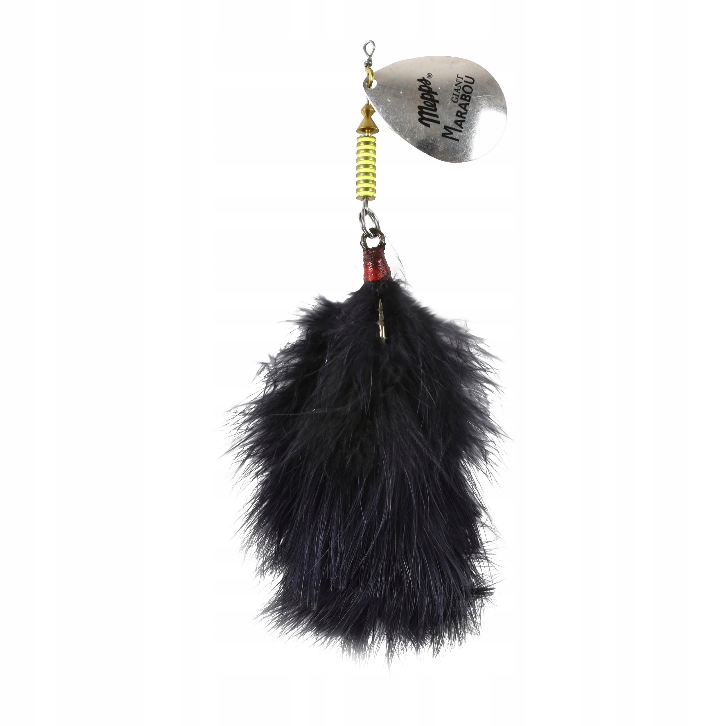 Błystka obrotowa Mepps Giant Marabou srebrny/czarny 40g na sumy