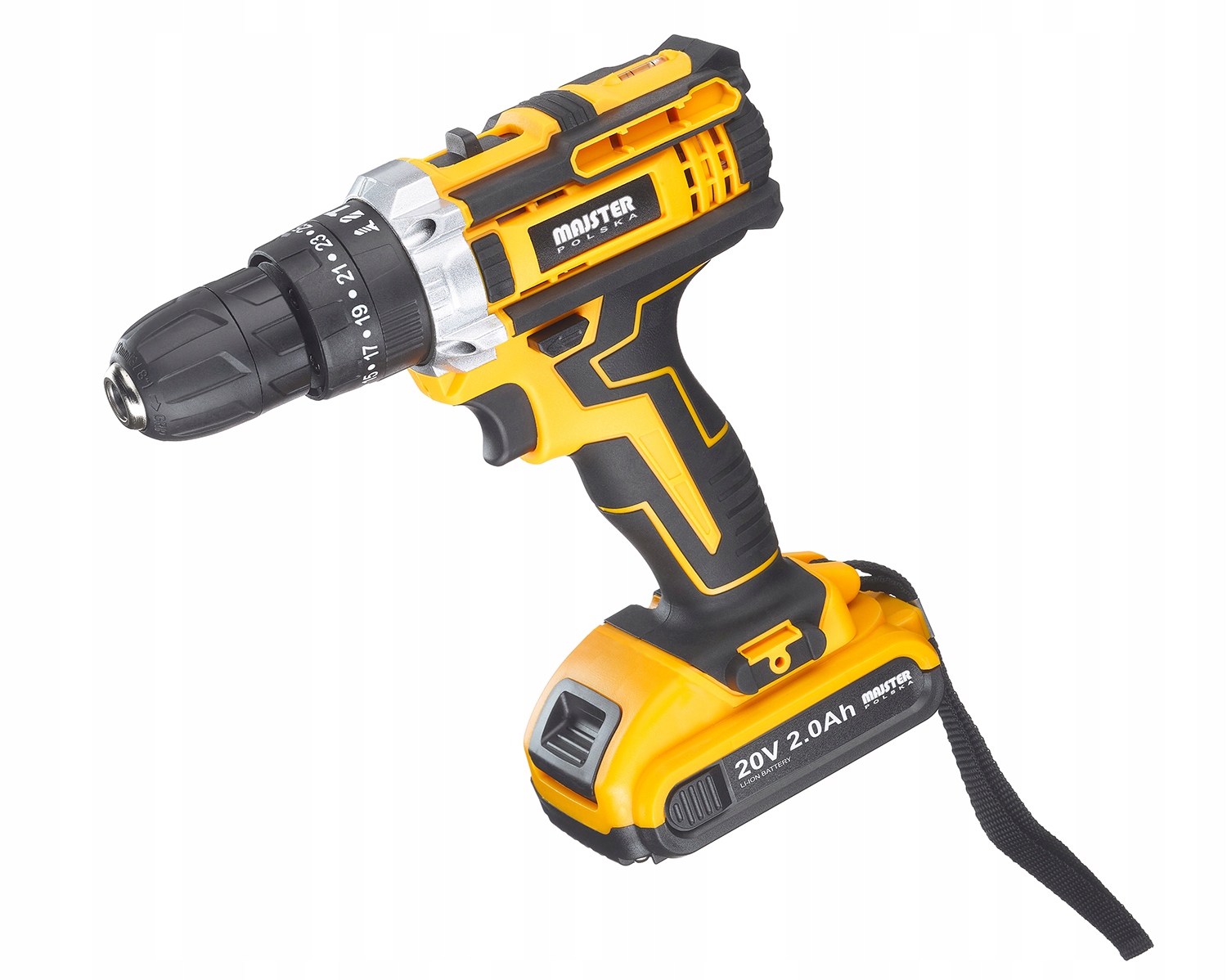 WIERTARKO WKRĘTARKA AKUMULATOROWA UDAROWA 20V Majster Polska mp0424 mp-0424 Rodzaj silnika silnik szczotkowy