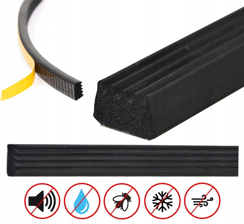 

Uszczelka E Do Drzwi I Okna 15x8 mm Samoprzylepna