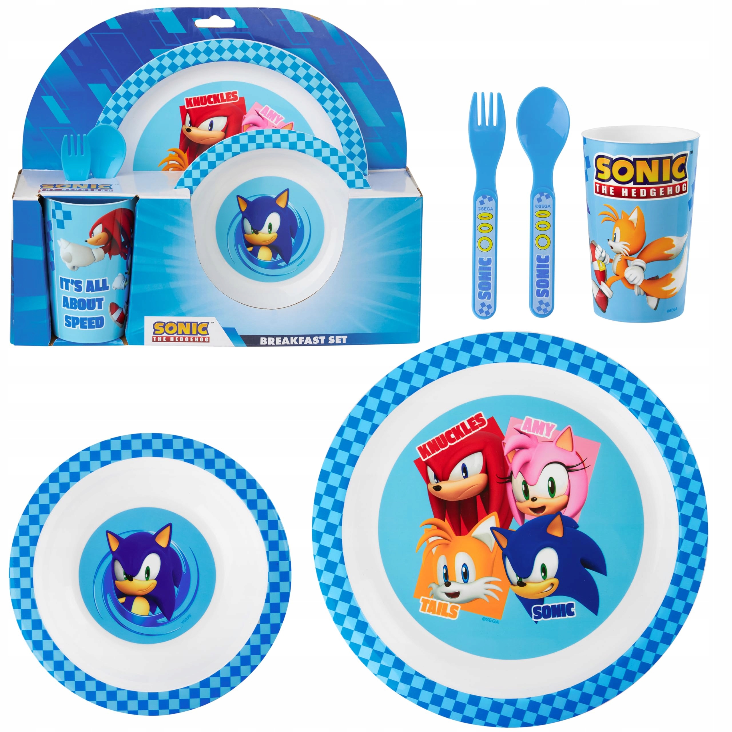 Get Trend Sonic The Hedgehog Sada nádobí pro děti Bpa Free 5 dílů
