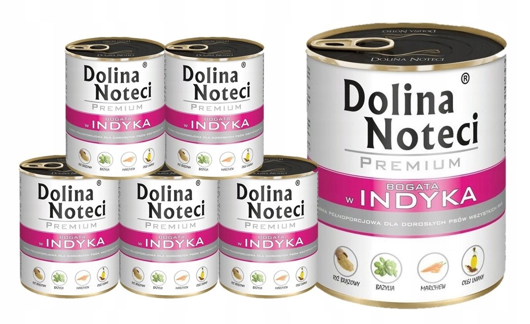 Levně Dolina Noteci Premium vlhké krmivo pro psy bohaté na krůtu 6 x 800 g konzerva