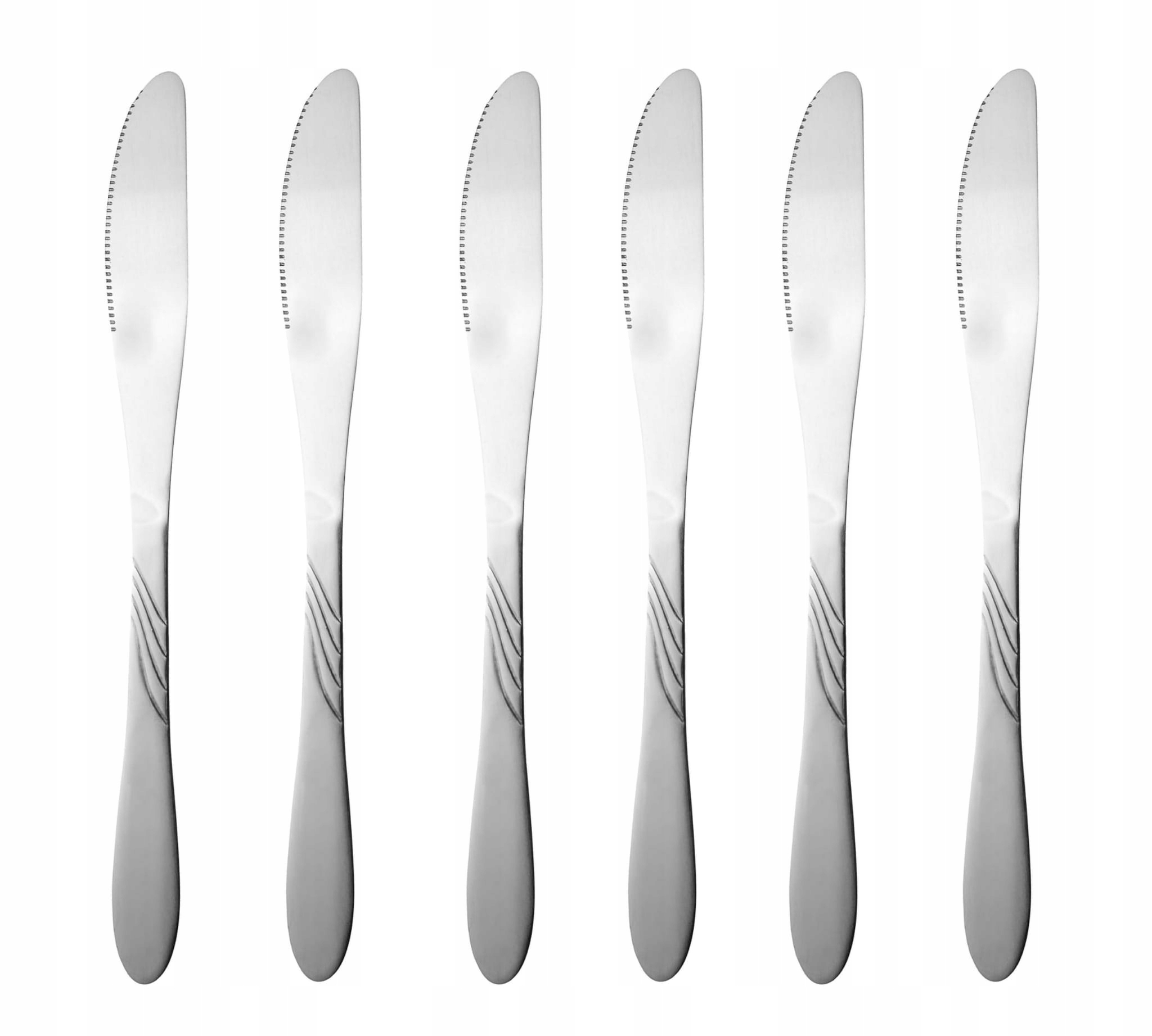 

Noże Stołowe Nóż Stołowy 21cm Sztućce Kpl 6 Szt