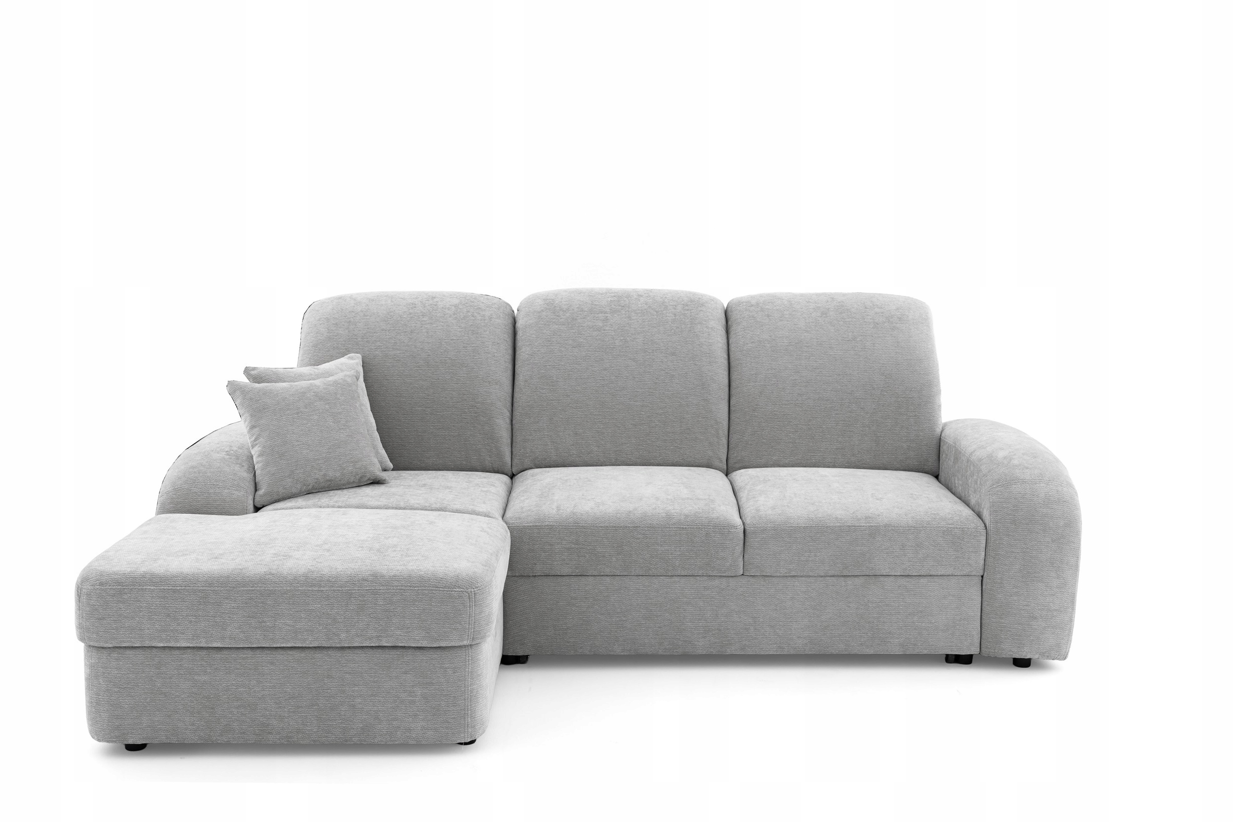 Rohová Sedací Souprava Vibe S Vysoké opěradlo Spaní Kontejner Světle šedá