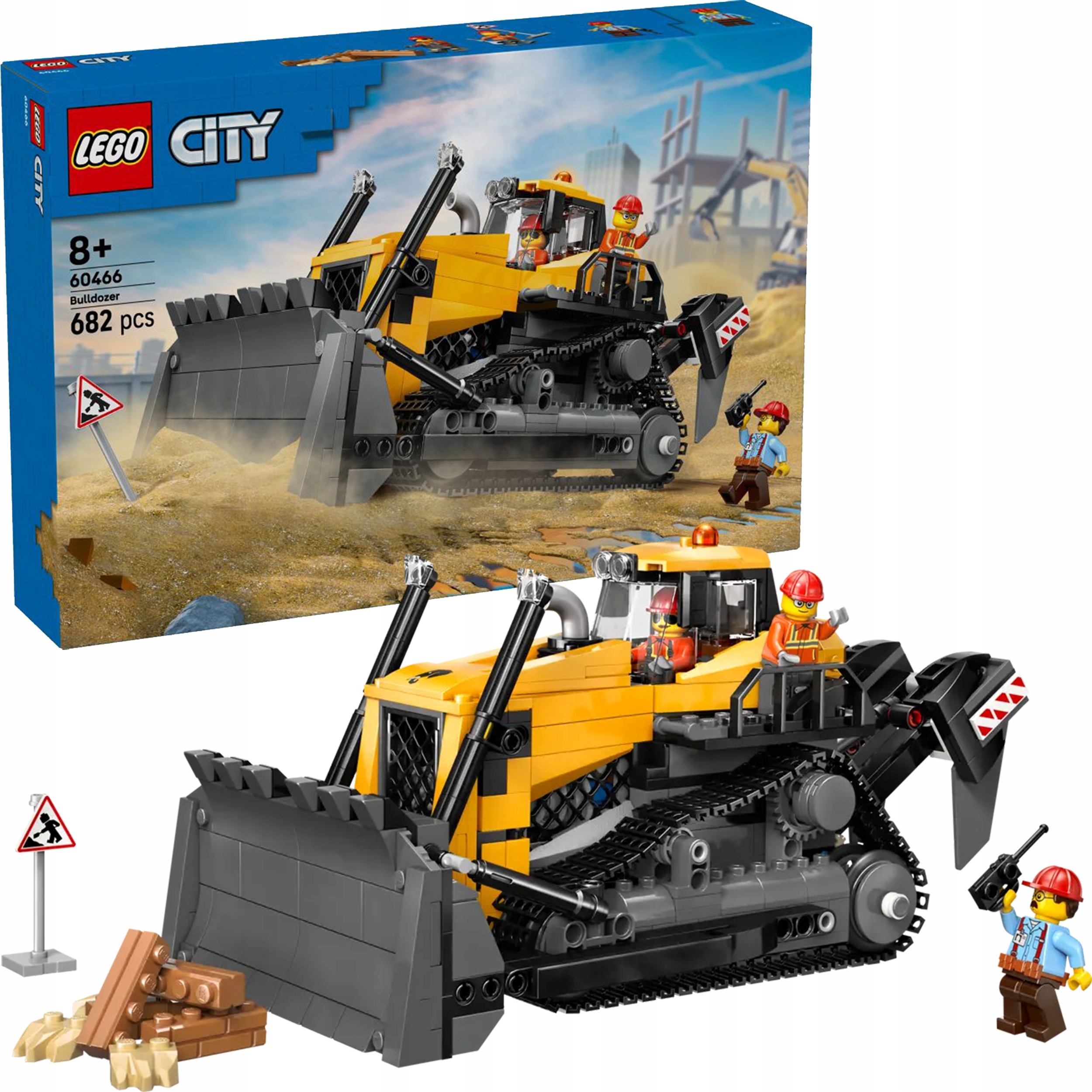 Lego City 60466 Žlutý Buldozer Stavební Vozidlo Stavebnice Pro Děti 6+