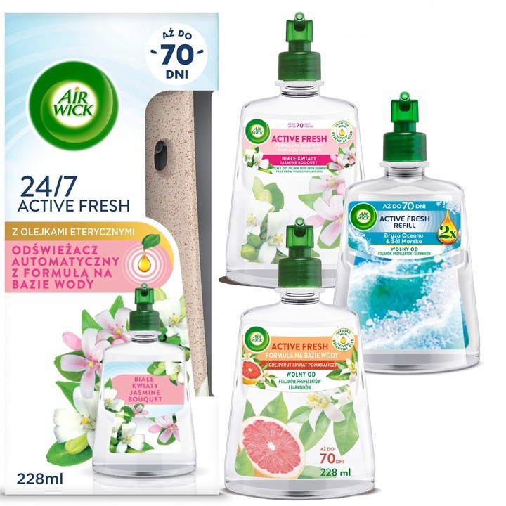 Air Wick Automatický Osvěžovač Vzduchu 4X Náplň 228 ML MIX Sada