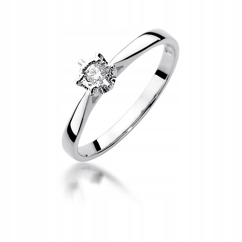 Diamantový Prstýnek 14K Ryzost 585 0,05ct W-426 Bílé zlato 17 18 mm