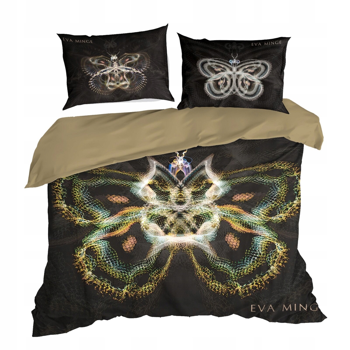 Posteľná Bielizeň 220x200 3 dielov obliečky 70x80 Makosatyna Eva Minge Eva