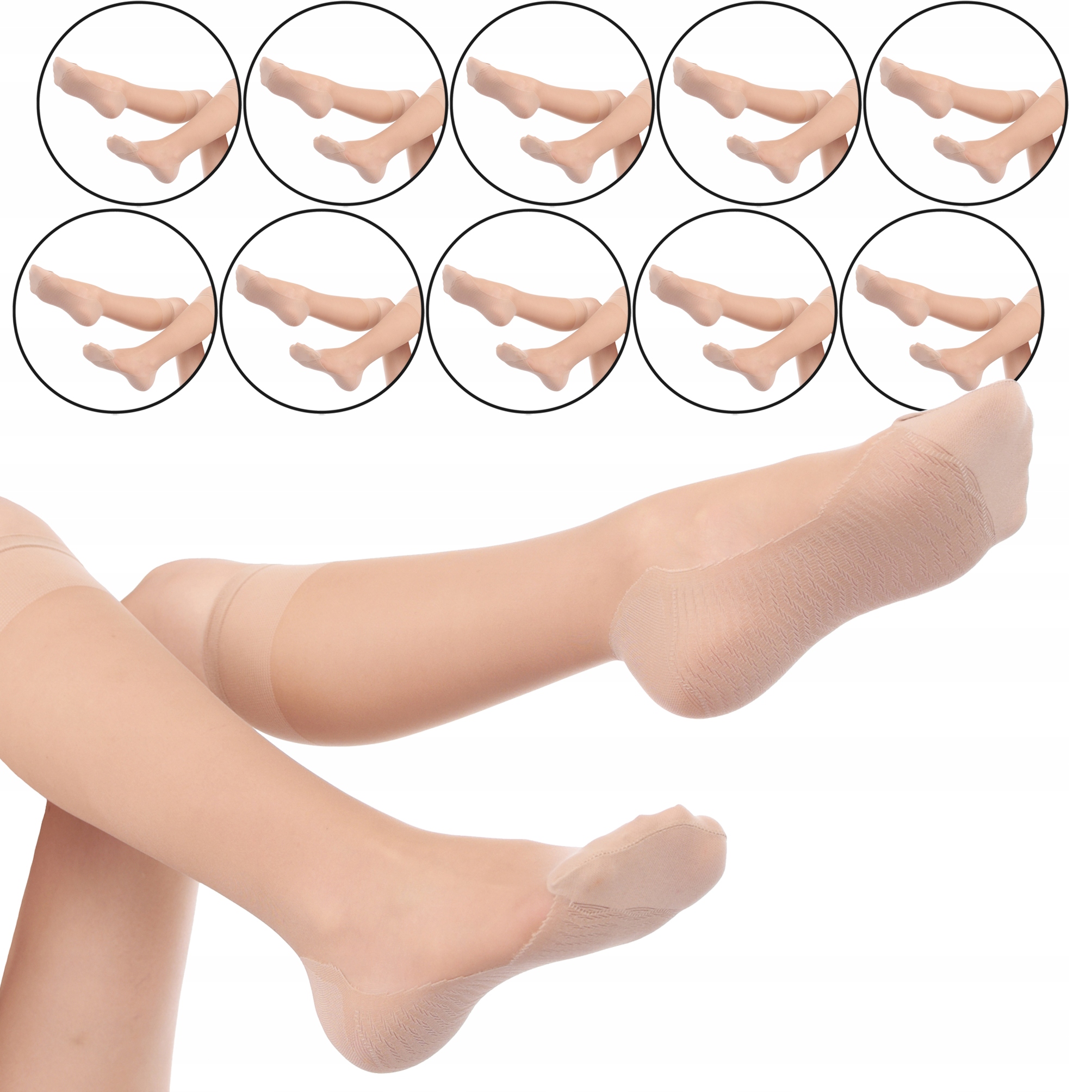 

10x Orirose Podkolanówki Masujące bezuciskowe Abs