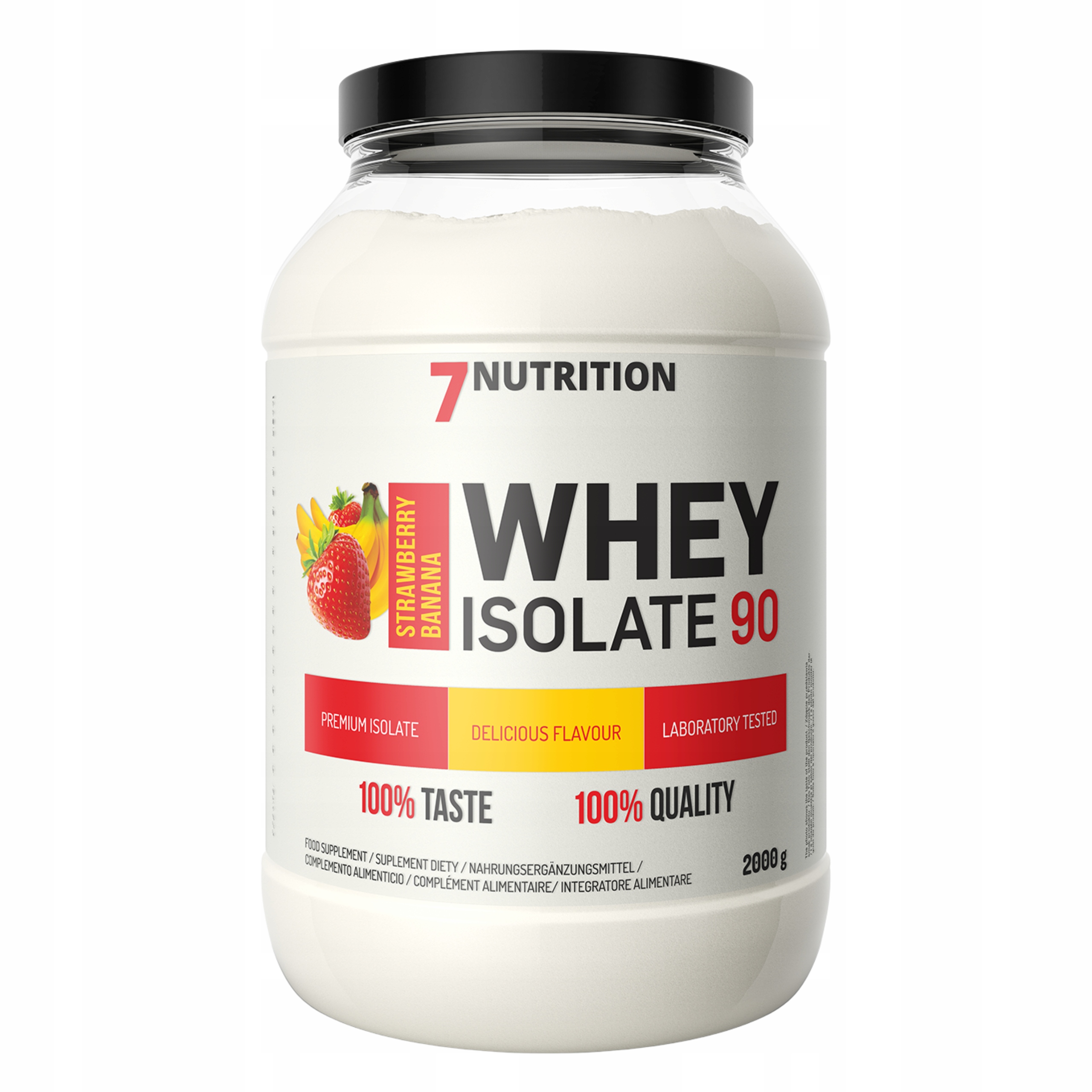 Proteinový Izolát 7NUTRITION Whey Isolate 90 2 kg Wpi Jahoda Banán