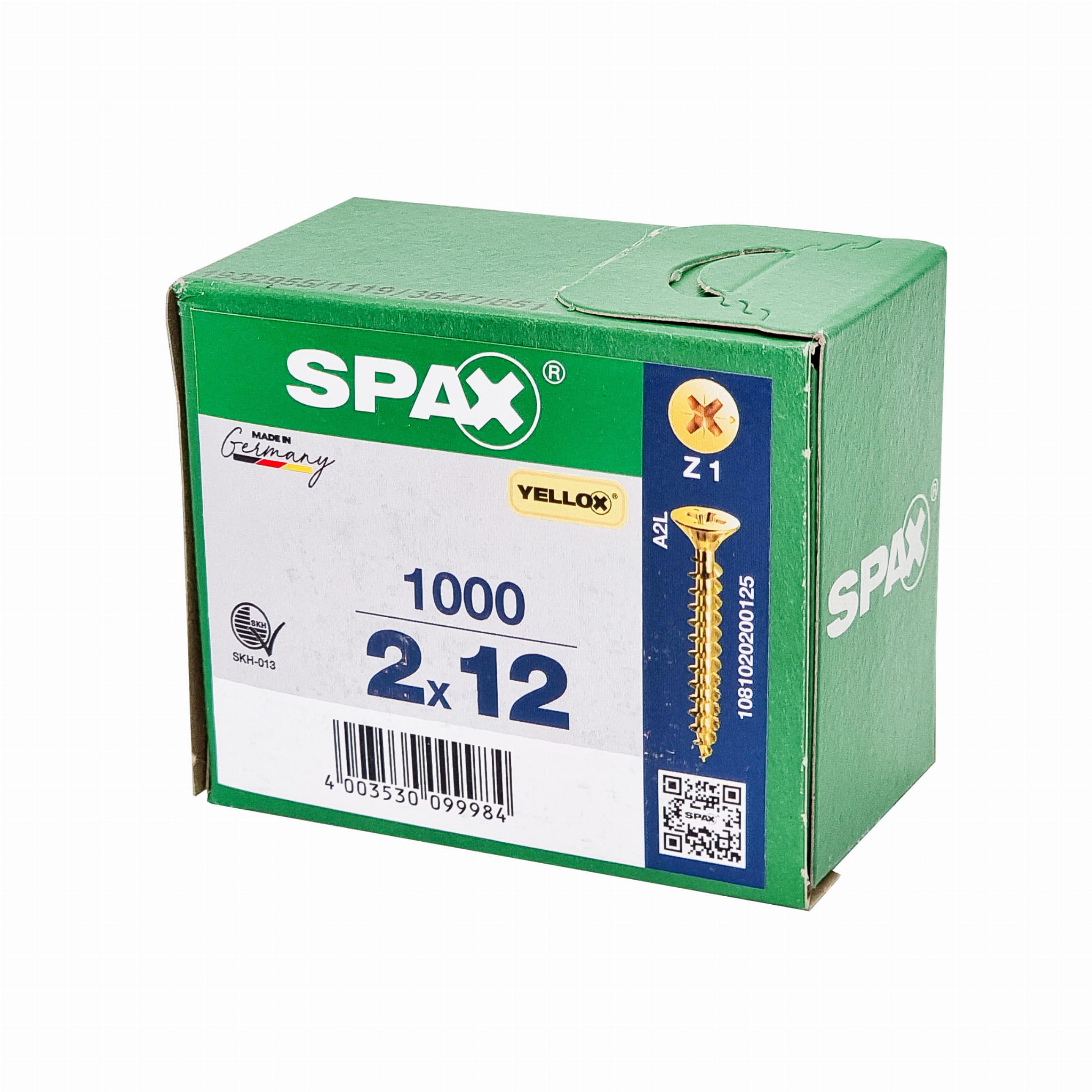 Univerzální šrouby Spax 2.0 x 12 1000 ks PZ1