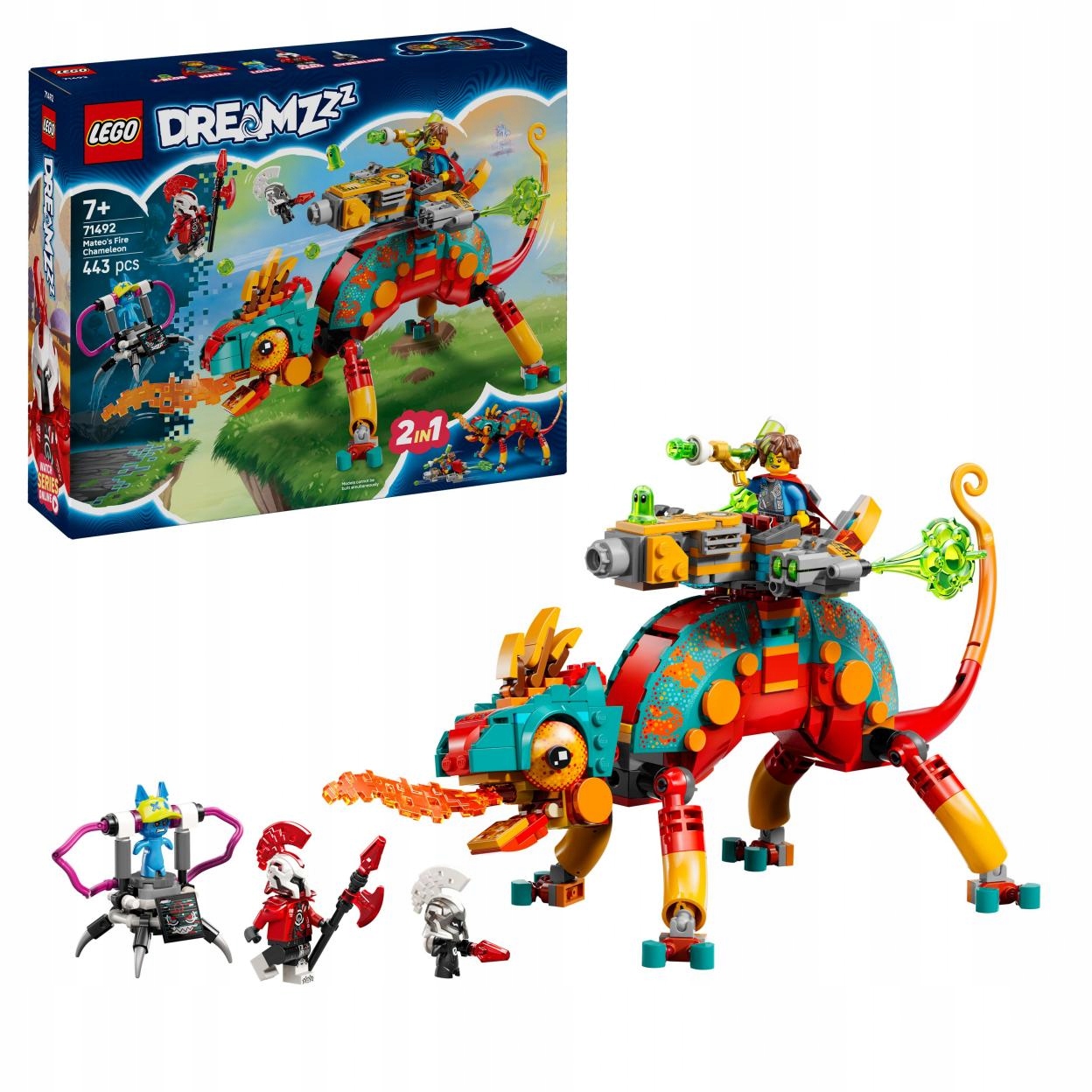 Lego Dreamzzz 71492 Ohnivý chameleon Mateo Stavební sada 443 dílků