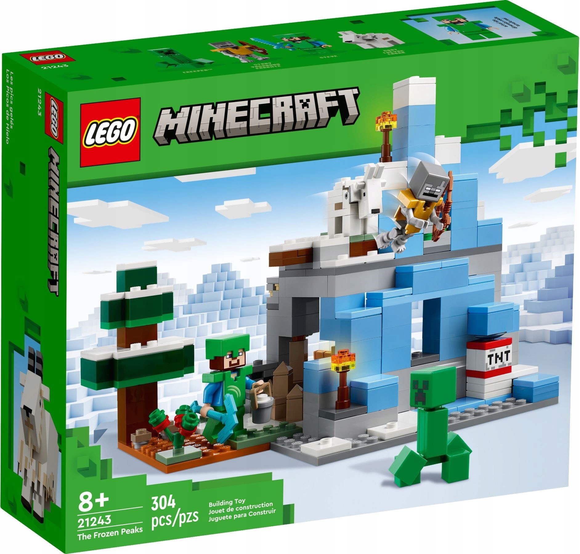 

Lego Minecraft Ośnieżone szczyty 21243