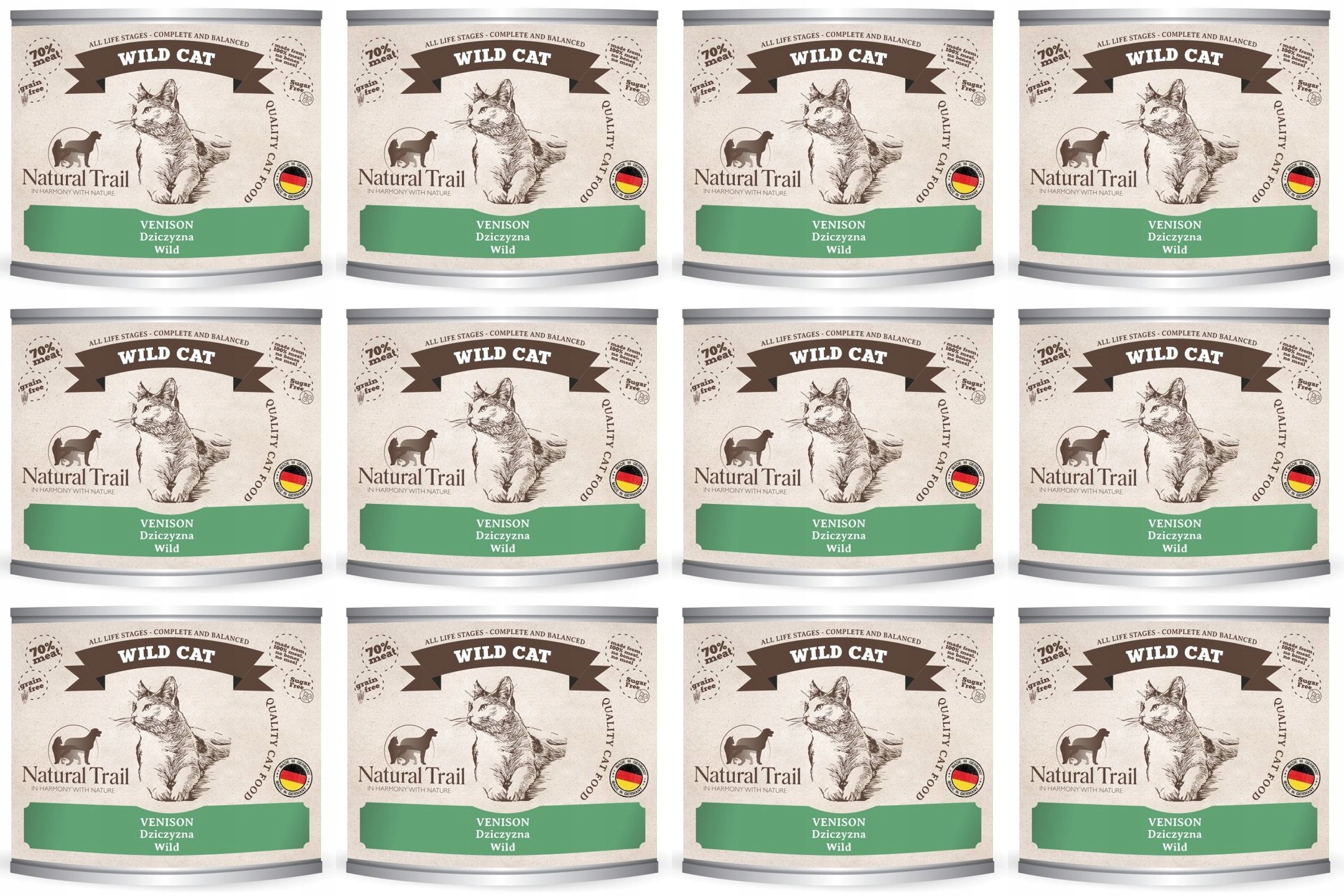 Levně Natural Trail Cat Wild Venison 12 x 200 g