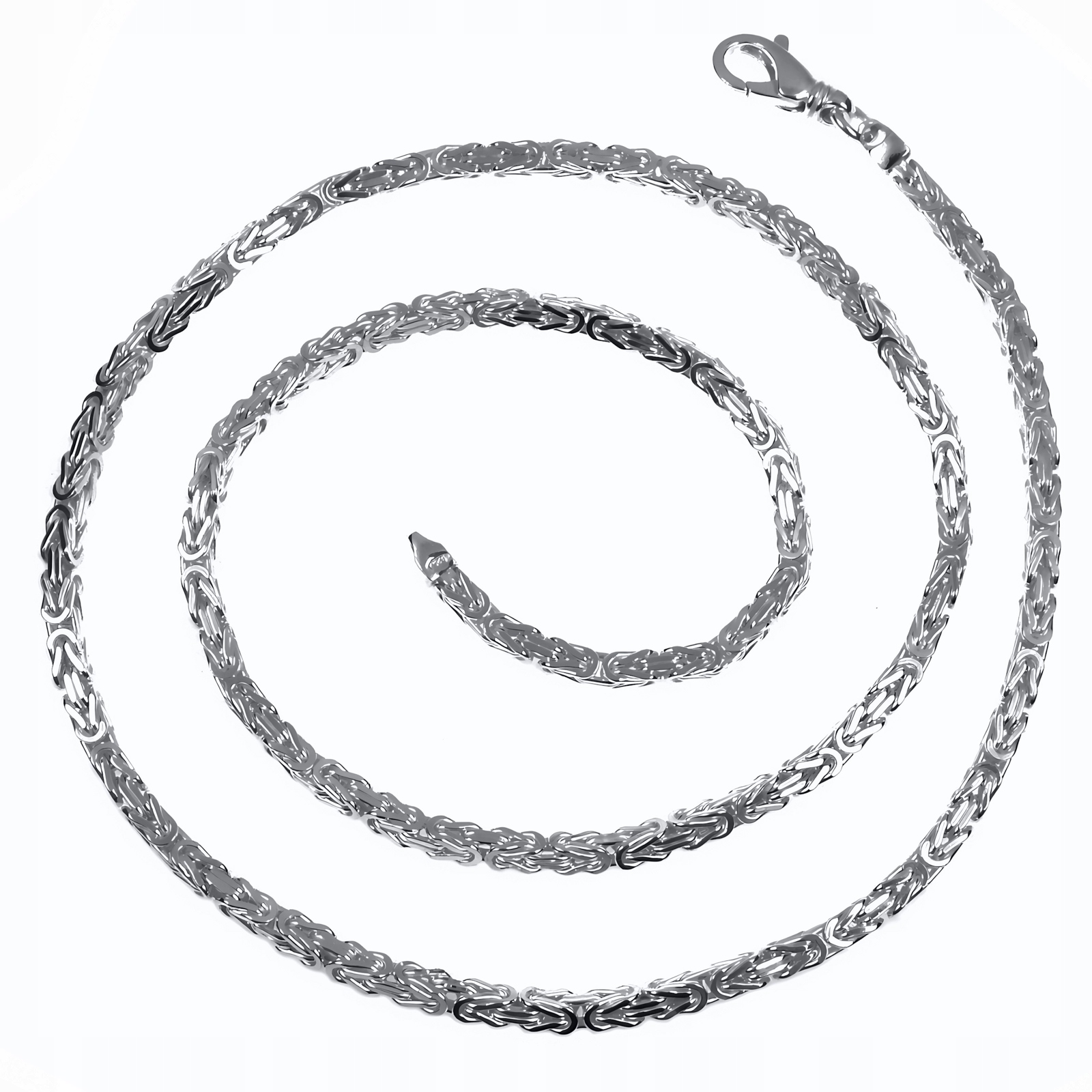 Srebrny Łańcuszek Łańcuch Królewski Bizantyjski 3MM 60CM Srebro
