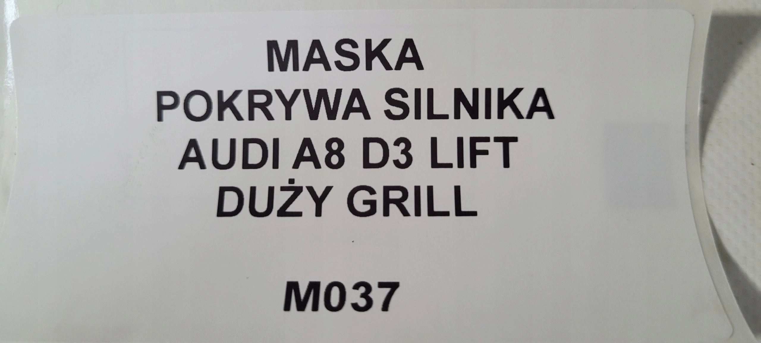 Capot AUDI A8 D3 LIFT DUZY Grille