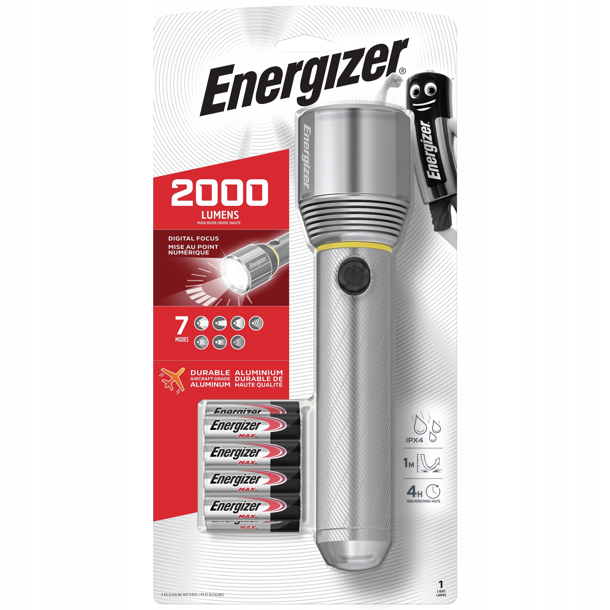 Latarka Led Energizer Metal Vision Hd Focus 2000 lm 9xAA