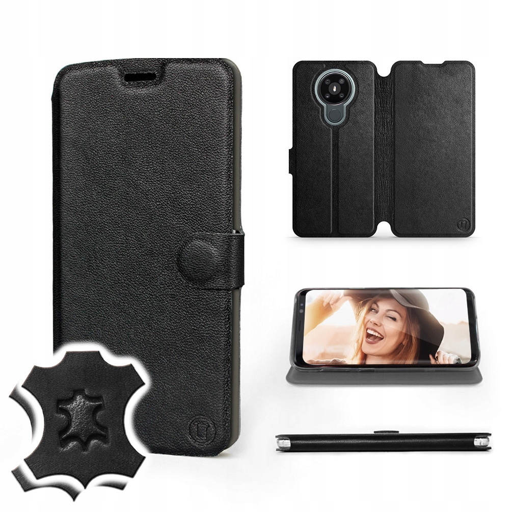 

Etui Mobiwear do Nokia 3.4 - Black Leather