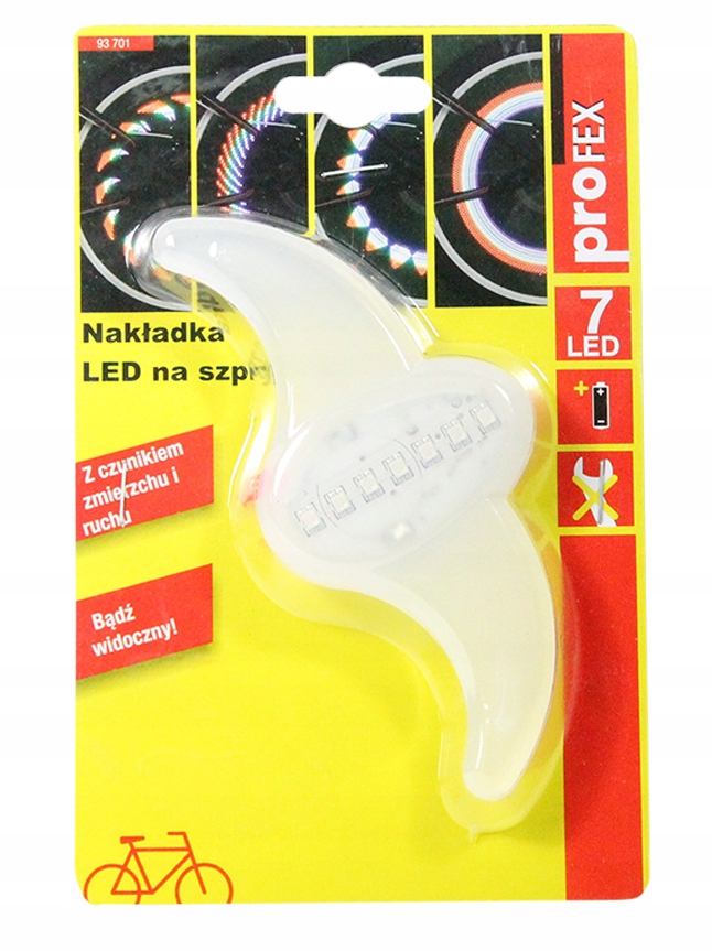 Oświetlenie Rowerowe na Szprychy 7 Led 12 Różnych Wzorów Profex
