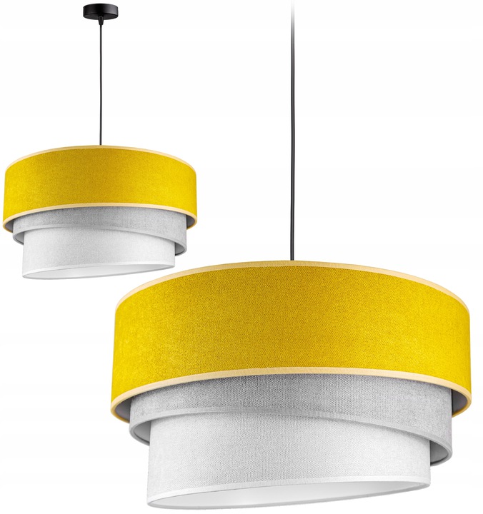 

Lampa wisząca sufitowa Żyrandol Abażur Welur