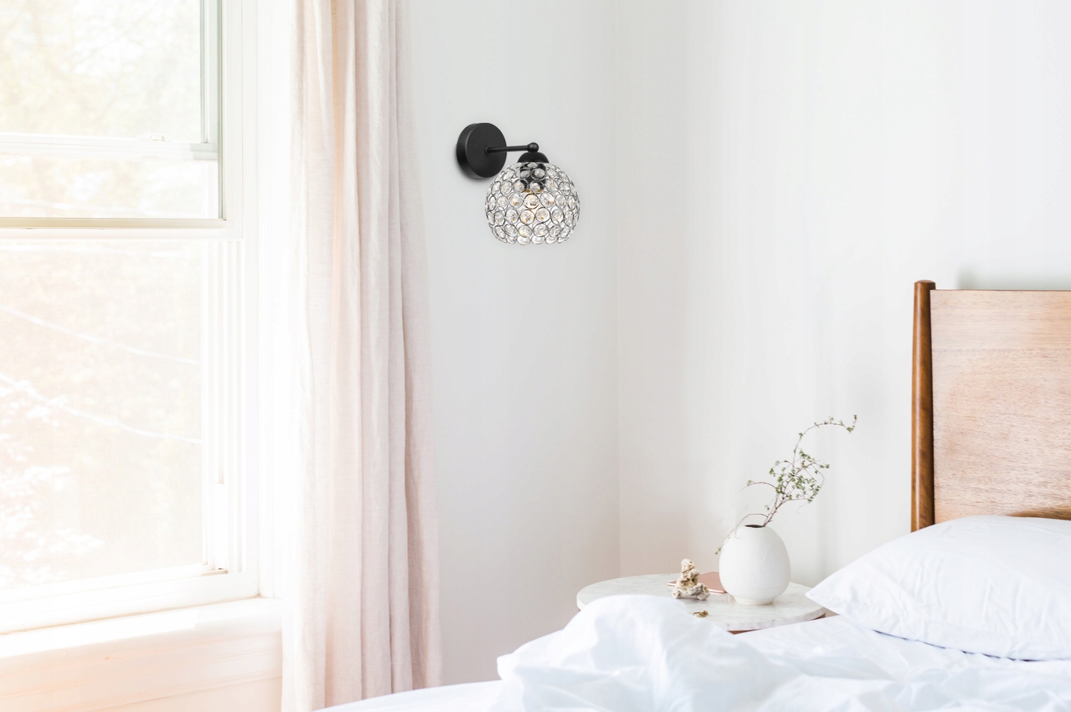 NOWOCZESNA LAMPA KNKIET ELEGANCKA KRYSZTAŁKI CHROM Marka Light Home