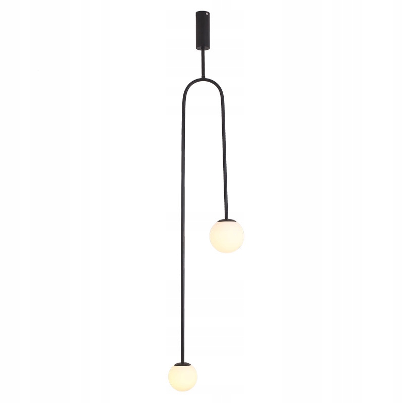 Závesná lampa pri posteli, pri zrkadle, nad ostrovčekom Loop, čierna, 123 cm
