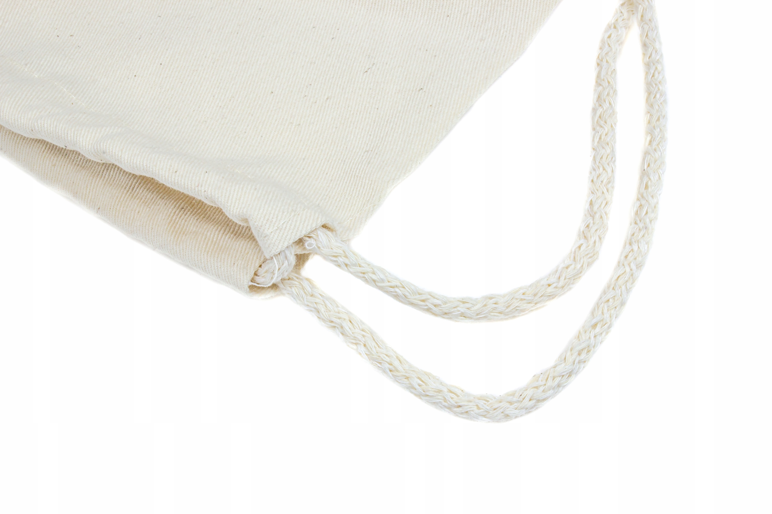 Plecak BAWEŁNIANY 34x40 ecru 145g z Nadrukiem NA KAWĘ SIĘ NIE UMAWIAM eko Materiał materiałowa