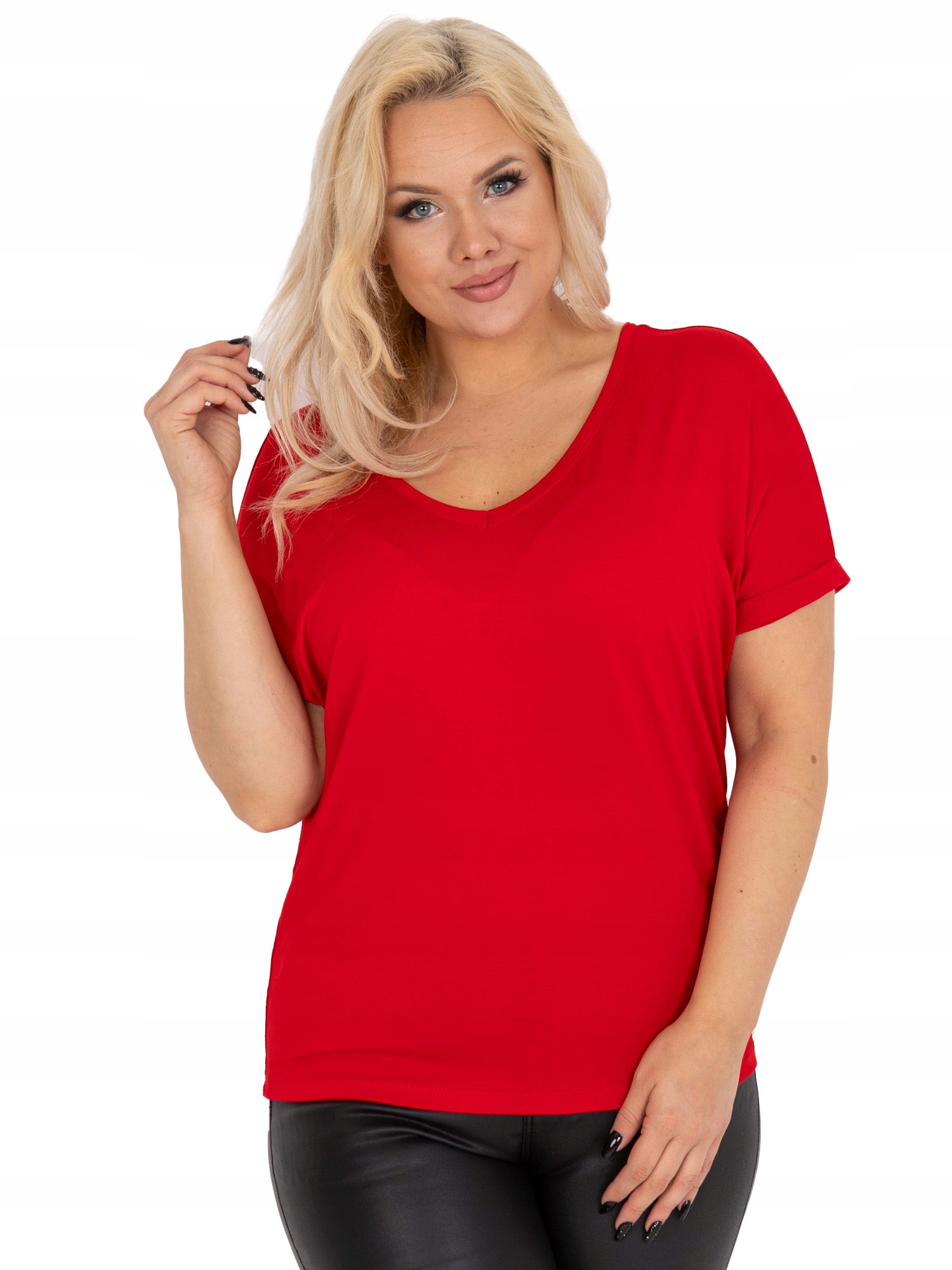 

Damska Bluzka z krótkim rękawem na lato Plus Size
