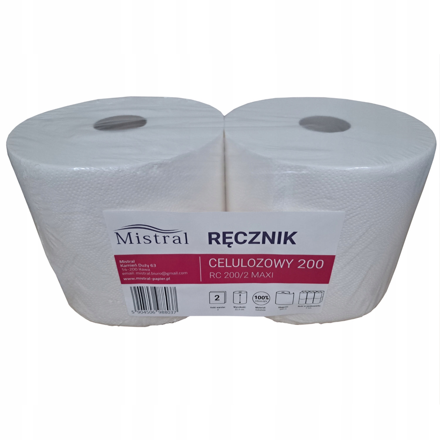 

Ręcznik Papier Czyściwo Celulozowe 2X200M Chłonne
