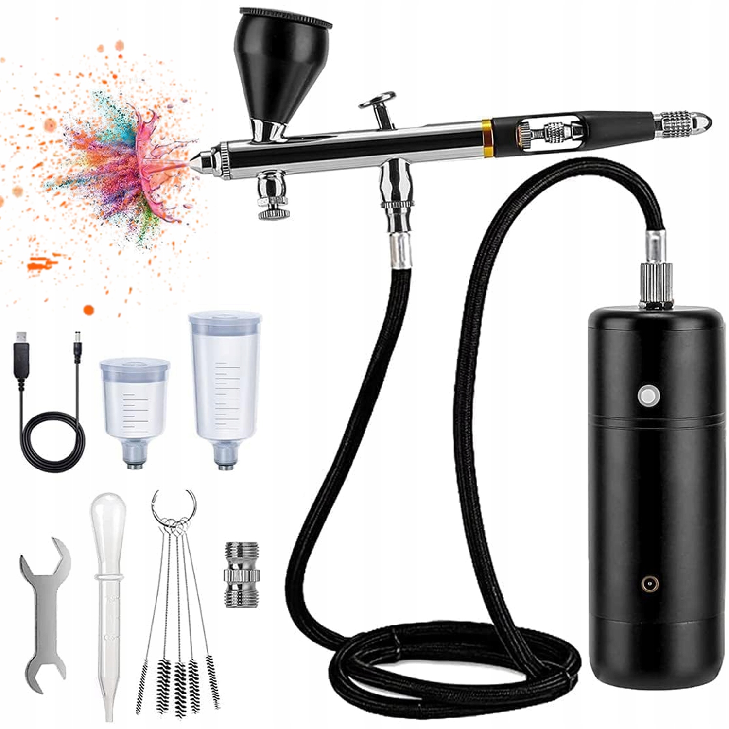 Elektrický Tlakový Airbrush Pro Zdobení Nehtů A Zdobení Dortů